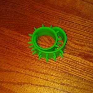 Lime green pink spiked bracelet